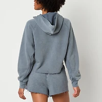 Arizona Womens Juniors Long Sleeve Fleece Hoodie