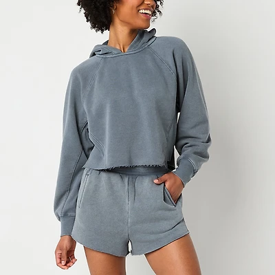 Arizona Womens Juniors Long Sleeve Fleece Hoodie