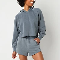 Arizona Womens Juniors Long Sleeve Fleece Hoodie