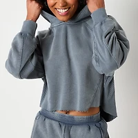 Arizona Womens Juniors Long Sleeve Fleece Hoodie