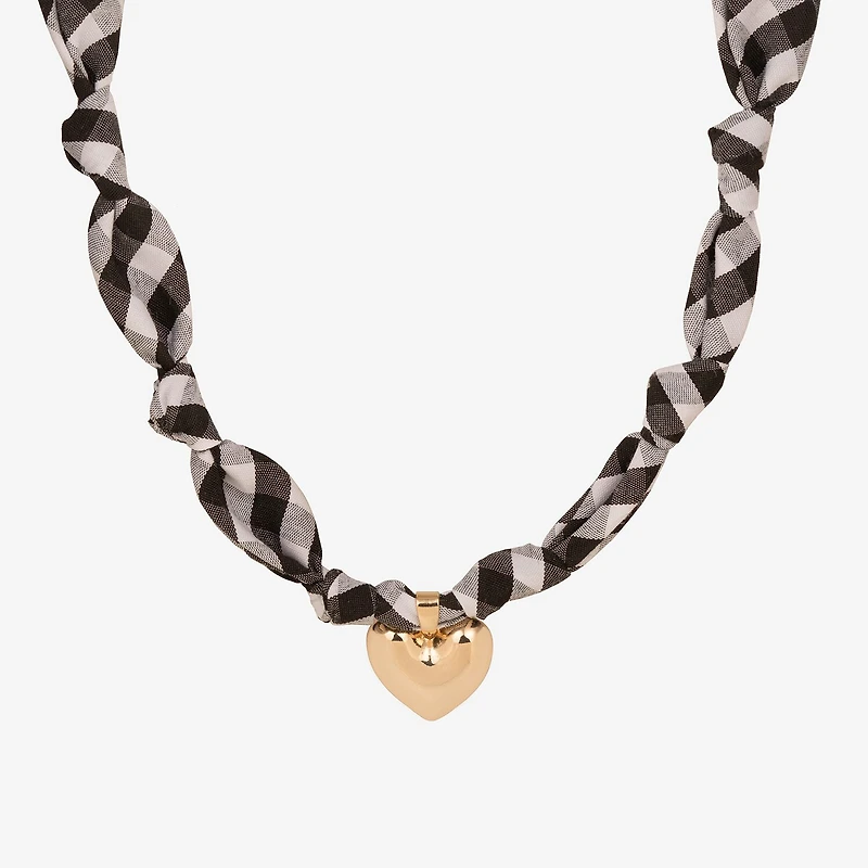 Bijoux Bar Womens Heart 16 Inch Pendant Necklace