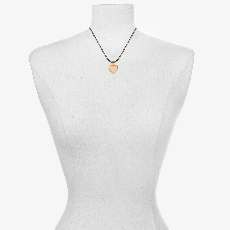 Bijoux Bar Delicates Womens Heart 16 Inch Pendant Necklace