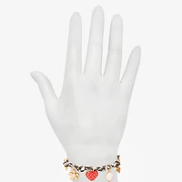 Bijoux Bar Womens Heart Charm Bracelet