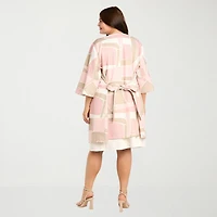 R & M Richards Womens Plus Jacket Dress With Removable Necklace