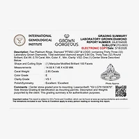 Grown Gorgeous (F,Vs2) Womens 3 5/8 Ct. T.W. Lab White Diamond 14K Gold or Platinum Marquise Side Stone Bridal Set