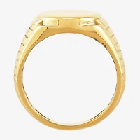 Womens 10K Gold Oval Signet Ring