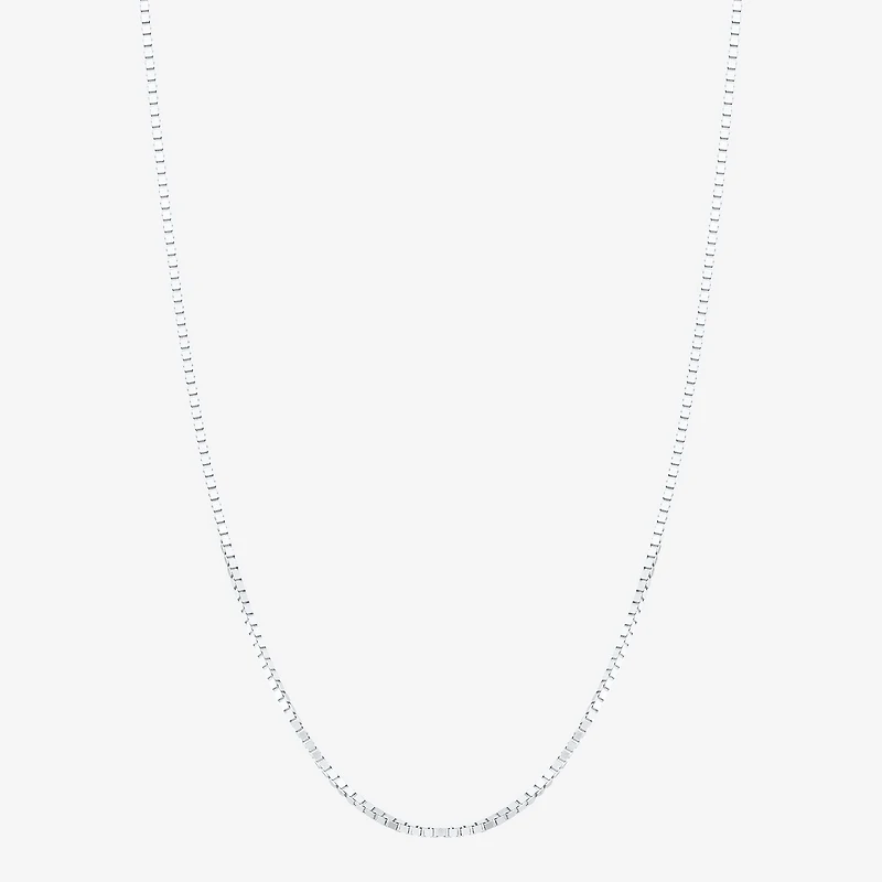 Womens 14K Gold Inch Box Chain Necklace