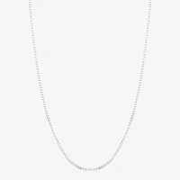 Womens 14K Gold Inch Box Chain Necklace