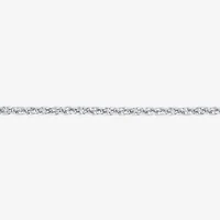 Womens 10K Gold Inch Rope Chain Necklace