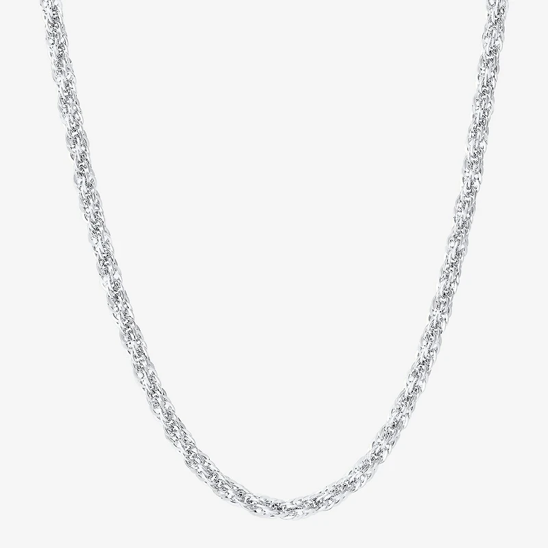 Womens 10K Gold 18 Inch Rope Chain Necklace