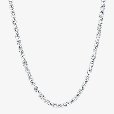 Womens 10K Gold 18 Inch Rope Chain Necklace