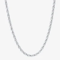 Womens 10K Gold 18 Inch Rope Chain Necklace