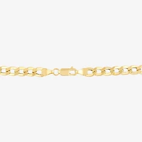 Womens 10K Gold Inch Curb Chain Necklace