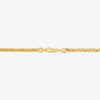 Womens 10K Gold 24 Inch Wheat Chain Necklace