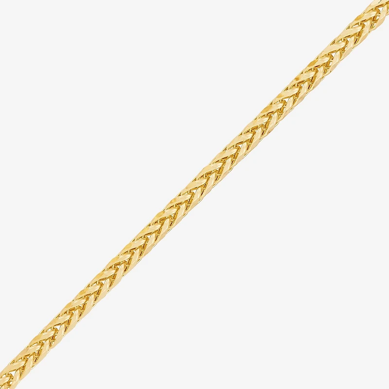 Womens 10K Gold 24 Inch Wheat Chain Necklace