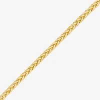 Womens 10K Gold 24 Inch Wheat Chain Necklace