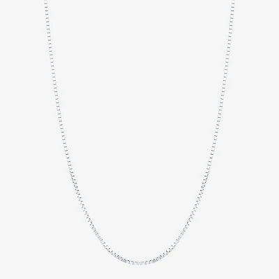 Womens 14K Gold 18 Inch Box Chain Necklace