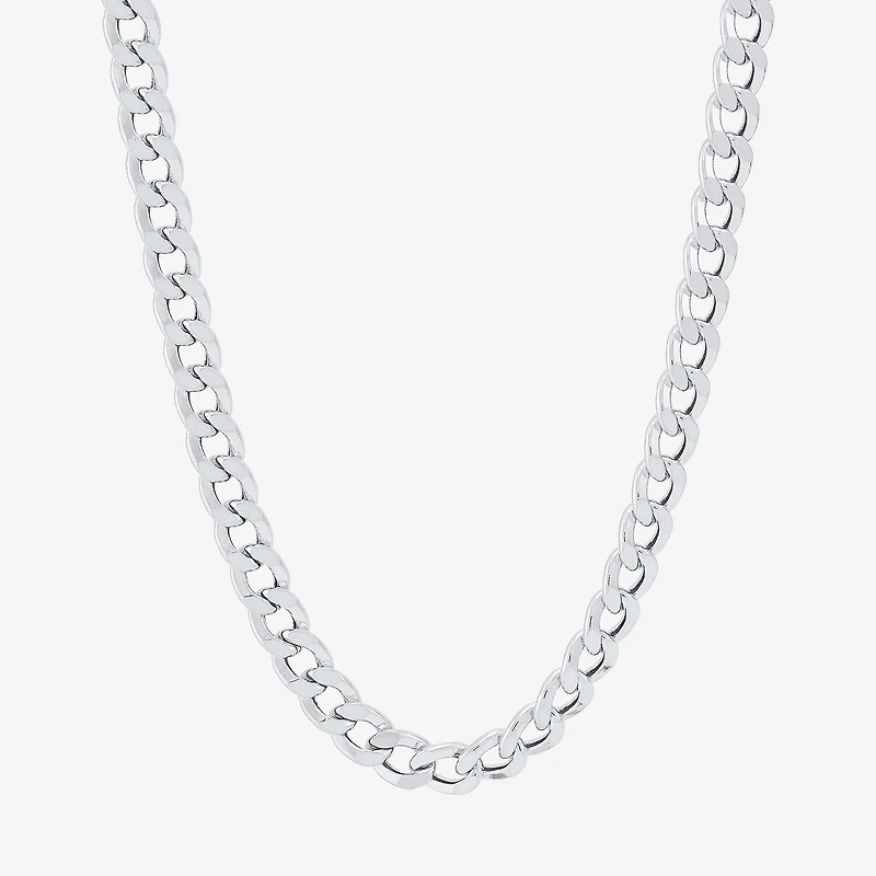 Womens 10K Gold Inch Curb Chain Necklace
