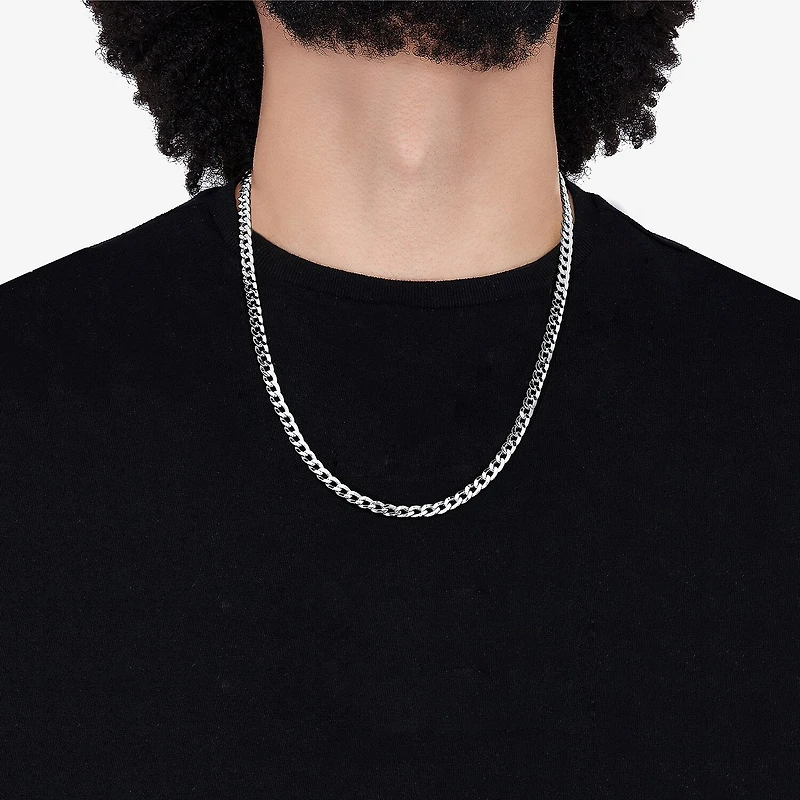Womens 10K Gold Inch Curb Chain Necklace