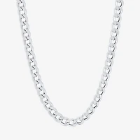 Womens 10K Gold Inch Curb Chain Necklace