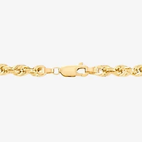 Womens 14K Gold 22 Inch Rope Chain Necklace