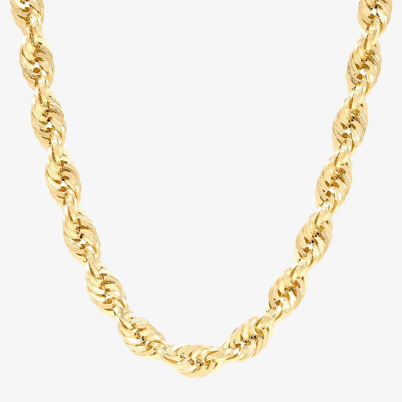 Womens 14K Gold 22 Inch Rope Chain Necklace
