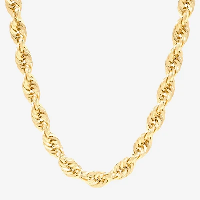 Womens 14K Gold 22 Inch Rope Chain Necklace