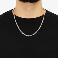 Womens 14K Gold 22 Inch Rope Chain Necklace