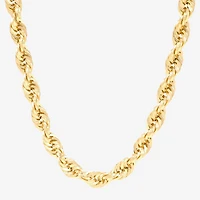 Womens 14K Gold Inch Rope Chain Necklace