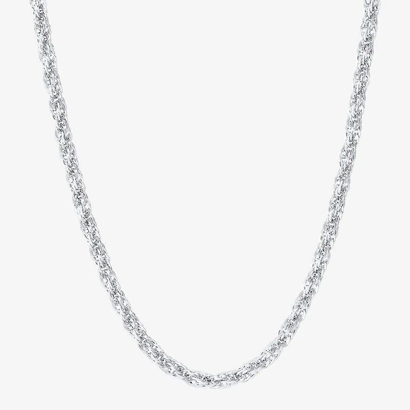 Womens 10K Gold 20 Inch Rope Chain Necklace