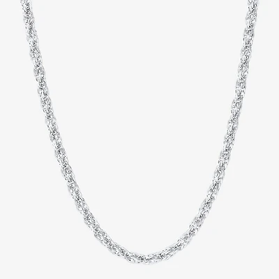 Womens 10K Gold 20 Inch Rope Chain Necklace