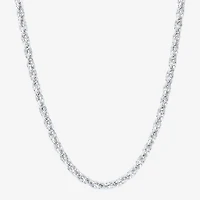 Womens 10K Gold 20 Inch Rope Chain Necklace