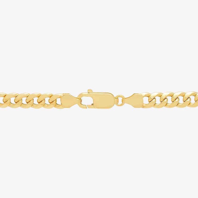 Womens 14K Gold 20 Inch Cuban Chain Necklace