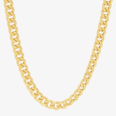 Womens 14K Gold 20 Inch Cuban Chain Necklace