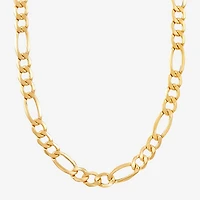 Womens 10K Gold Inch Figaro Chain Necklace