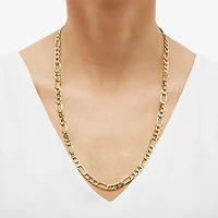 Womens 10K Gold Inch Figaro Chain Necklace