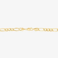 Womens 10K Gold 22 Inch Figaro Chain Necklace