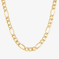Womens 10K Gold 22 Inch Figaro Chain Necklace