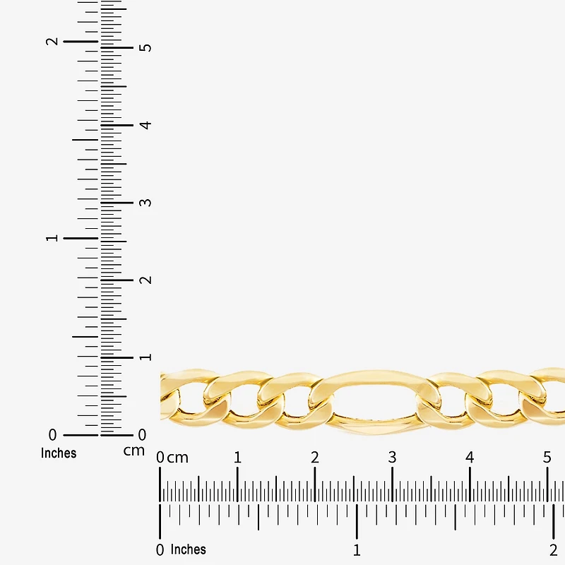 Womens 10K Gold 22 Inch Figaro Chain Necklace