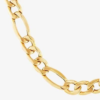 Womens 10K Gold 22 Inch Figaro Chain Necklace