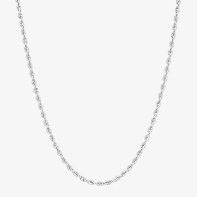 Womens 14K Gold Inch Rope Chain Necklace