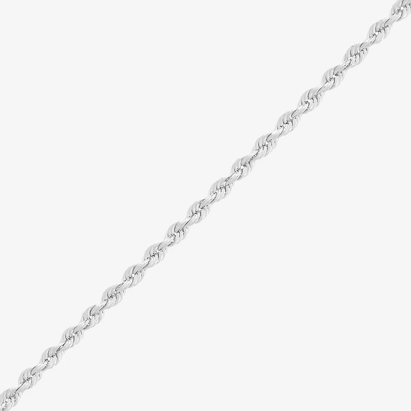 Womens 14K Gold Inch Rope Chain Necklace
