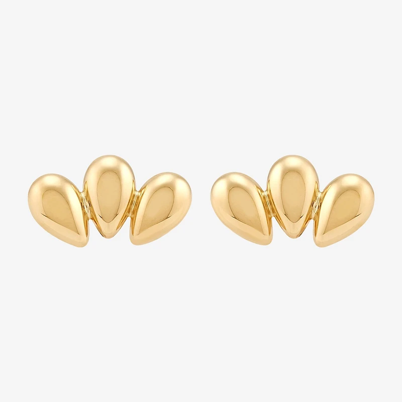 Gold Addiction 10K Gold 18mm Stud Earrings