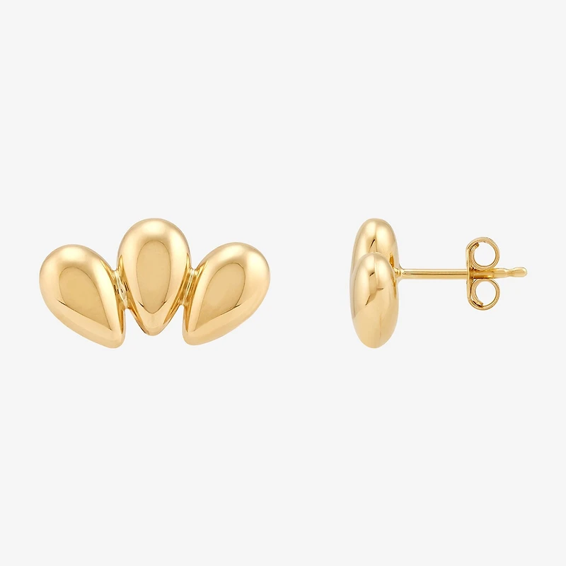 Gold Addiction 10K Gold 18mm Stud Earrings