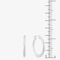 Womens 14K Gold 30mm Hoop Earrings