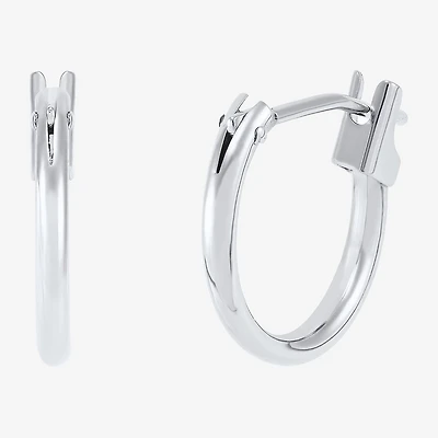 Womens 14K Gold 12mm Hoop Earrings