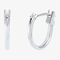 Womens 14K Gold 12mm Hoop Earrings