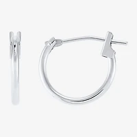 Womens 14K Gold 12mm Hoop Earrings