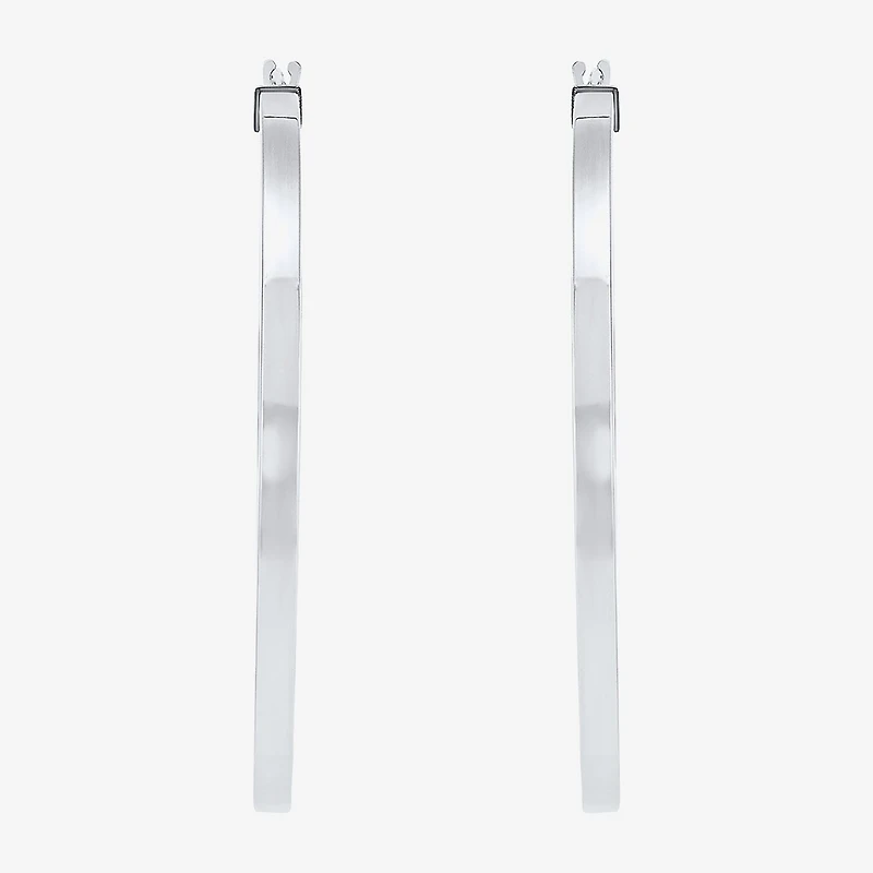 Womens 14K Gold 40mm Hoop Earrings