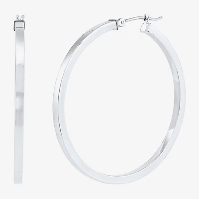 Womens 14K Gold 40mm Hoop Earrings